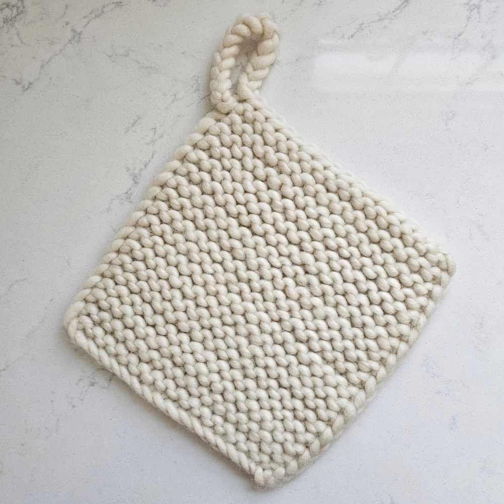Knitted Wool Pot Holder