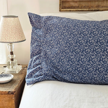 Laura Blue Floral Pillowcase, Set of Two