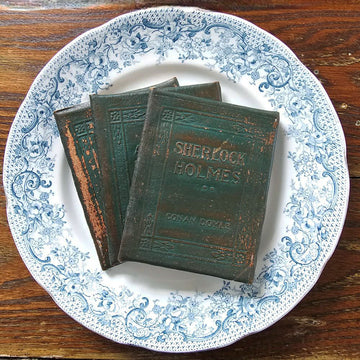 Antique Little Leather Books, Set of Three