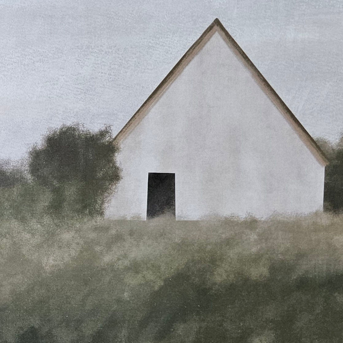Little White Farmhouse Landscape Art Print
