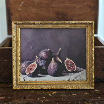 Moody Fig Still-Life with French Style Gold Frame