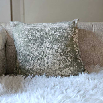 Old World Sage Floral Pillow