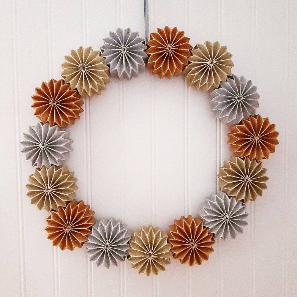 Sparkle Paper Pinwheel Wreath