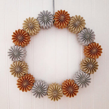 Sparkle Paper Pinwheel Wreath