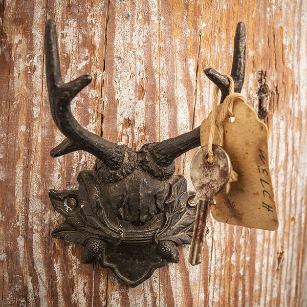 Antler Hook with Acorn Detail