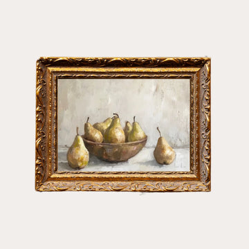 Pears Watercolor with French Style Gold Frame
